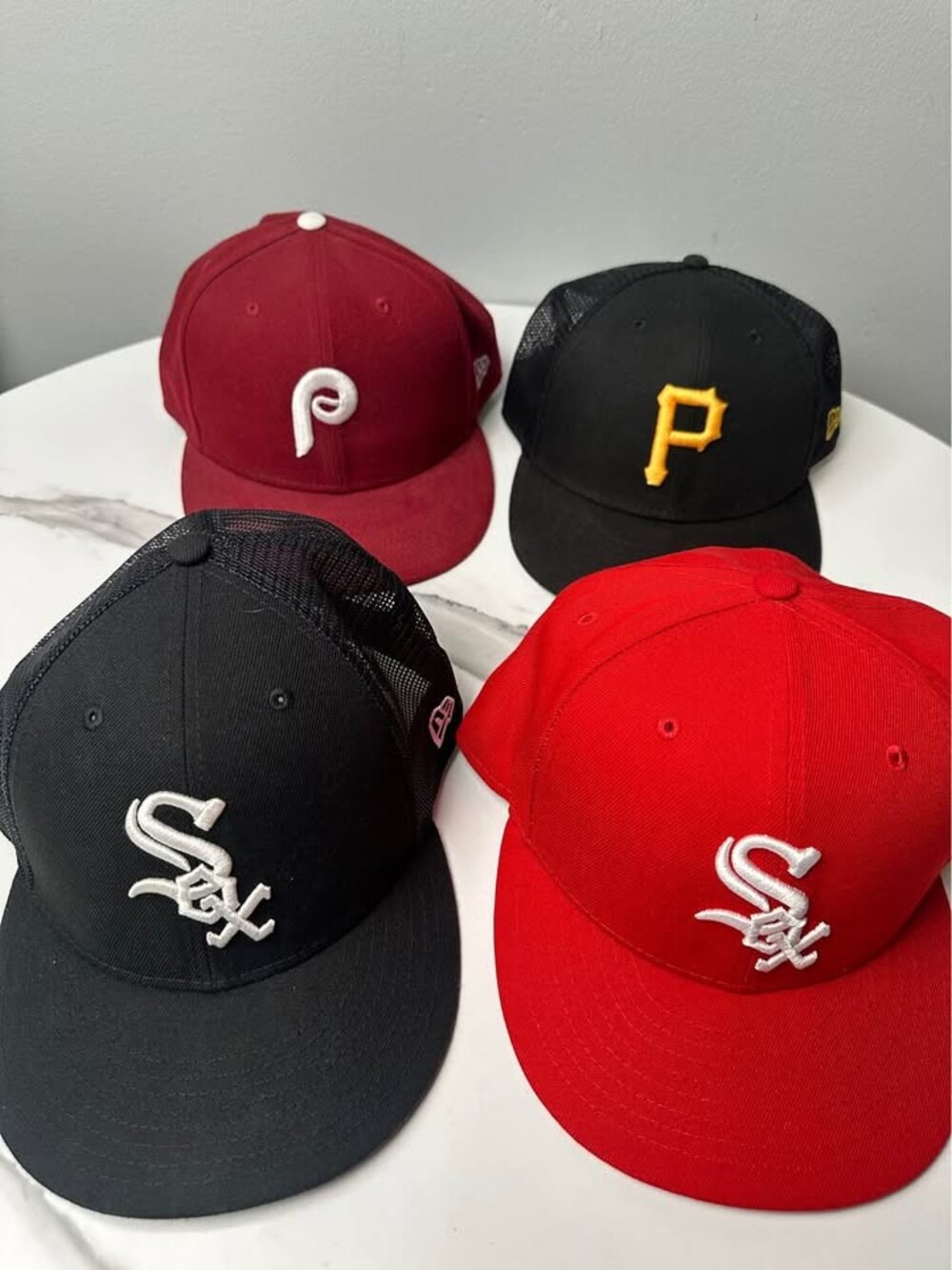 4 New Era 59FIFTY Fitted Hats Size 7 7/8 — $80